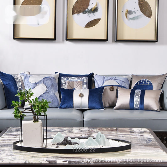 Blue Ink Painting Series Pillow Covers