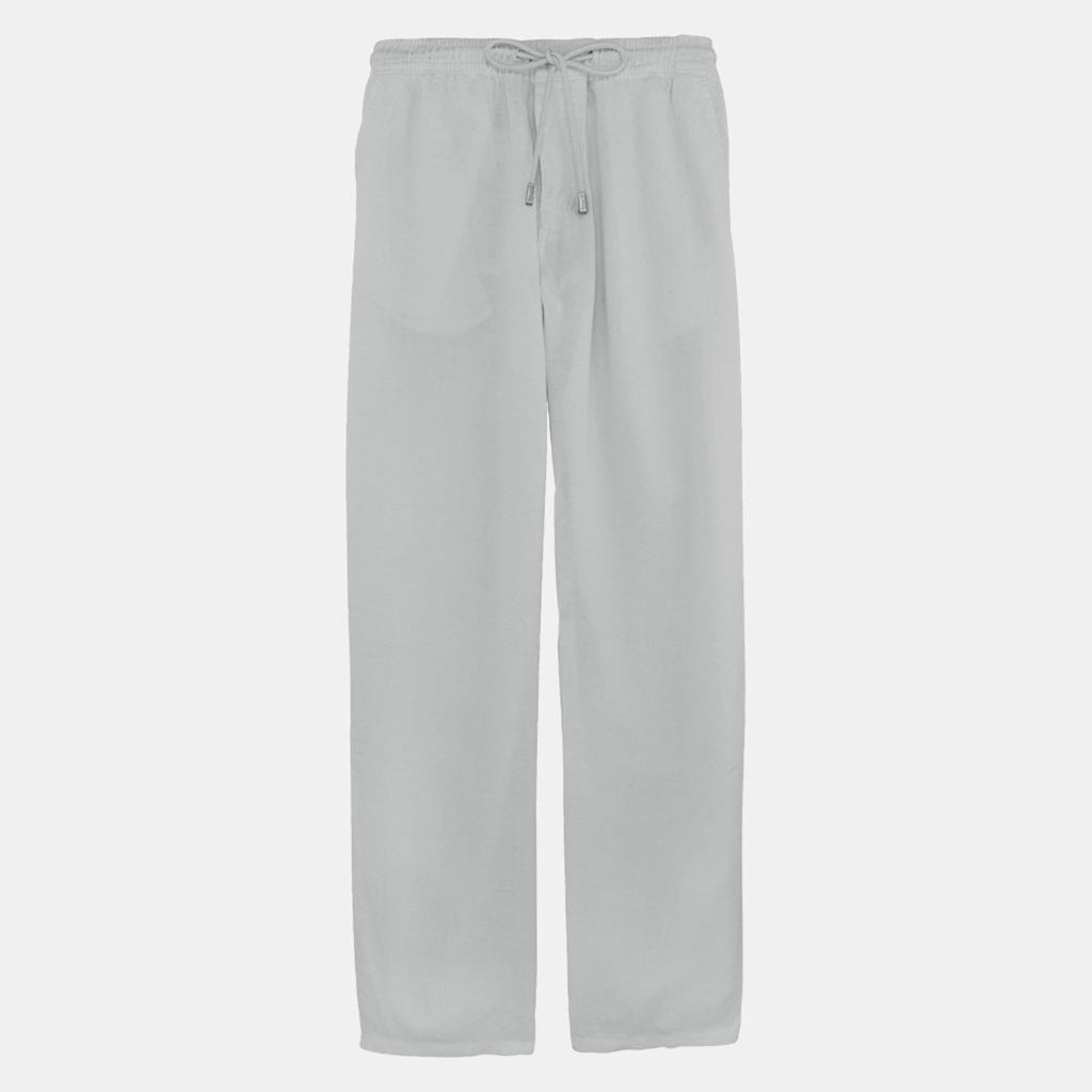 Men's Simple And Stylish Casual Cotton And Linen Trousers