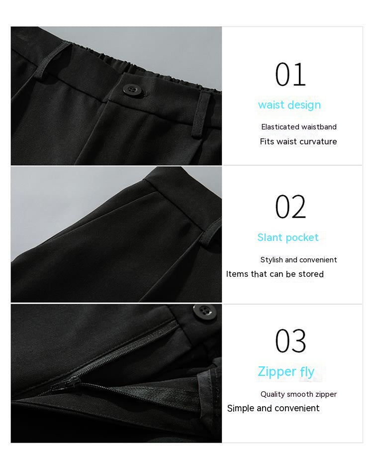 Straight Loose Casual Trousers Advanced Sense Draping Effect Suit Pants