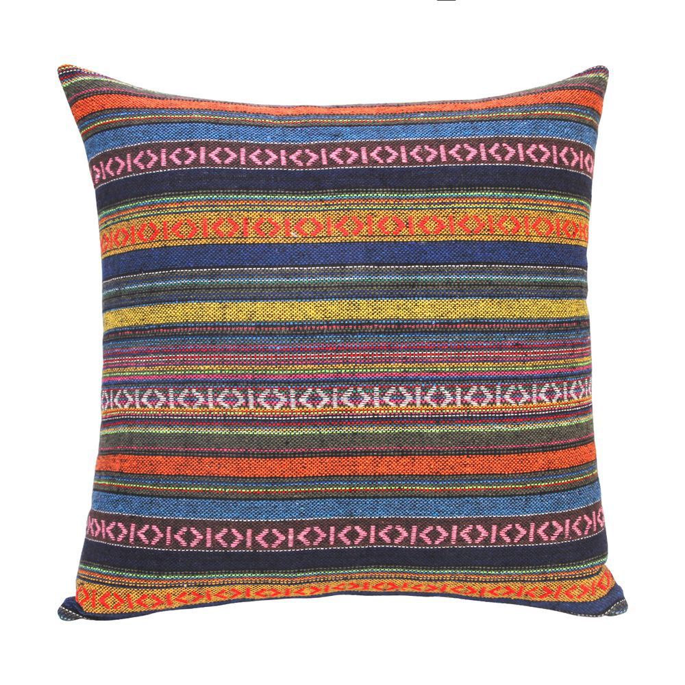 Retro Bohemian Wind Striped Pillow Cover