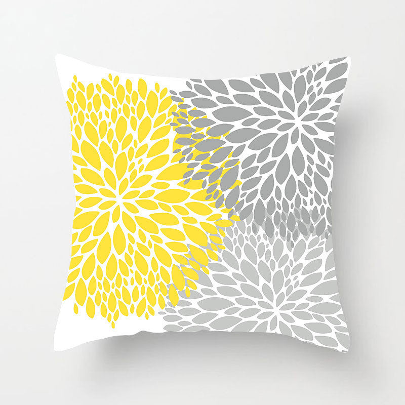 Yellow Daisy Flower Pillow Cover