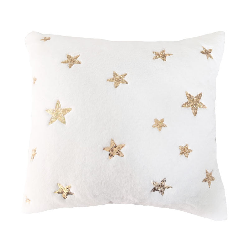 Snowflake and Star Pillow Cover