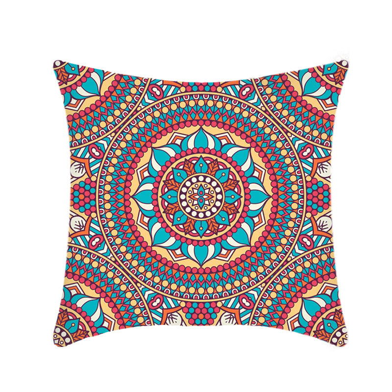 Retro Style Mandala Pillow Cover