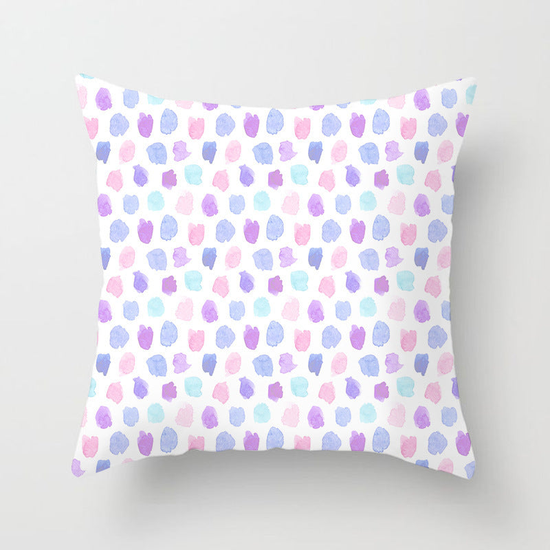 Blue And Green Printed Pillow Cover