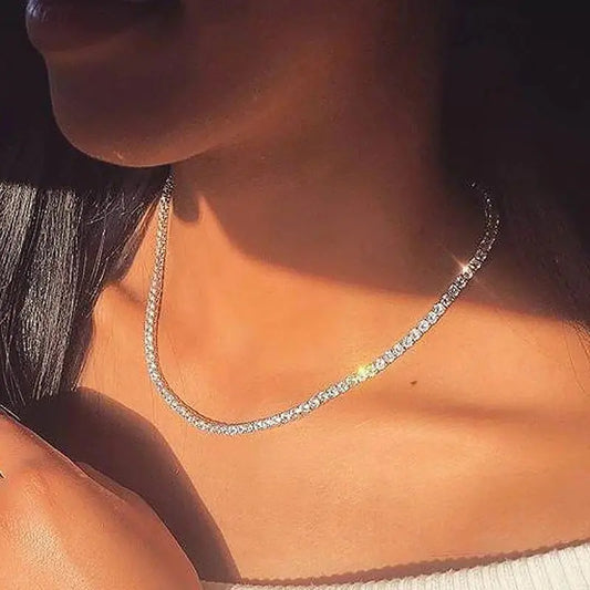 The Riviera Layered Crystal Luxe Necklace