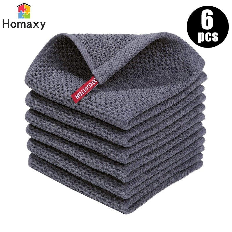 Cotton Kitchen Towel Ultra Soft Magic Cleaning Cloth Absorbent Cleaning Rags Thickened Wipe Cloths Dishcloth